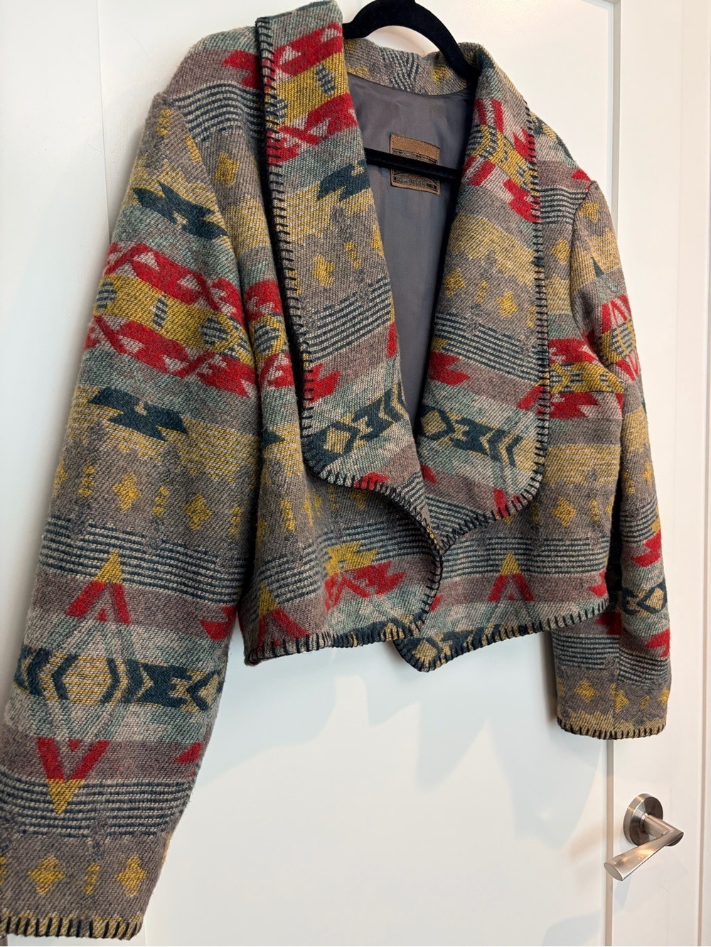 Rough Rider by Circle T Southwestern Aztec Blanket Jacket | Open Front | L-XL